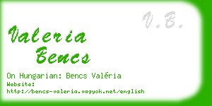 valeria bencs business card